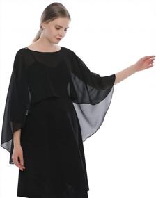 img 2 attached to Lightweight Chiffon Capelets For Women - Elegant Shawl Wraps And Sheer Capes To Elevate Your Formal Dressing!