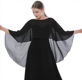 img 1 attached to Lightweight Chiffon Capelets For Women - Elegant Shawl Wraps And Sheer Capes To Elevate Your Formal Dressing!