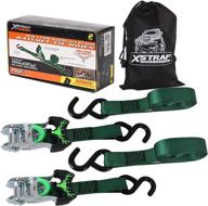 🔒 xstrap standard heavy duty ratchet tie down straps - 2 pack - 1-1/16'' x 12 ft - 3000 lbs break strength - moving straps for utv, atv, dirt bike, motorcycle, truck accessories логотип