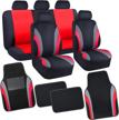 car pass line rider sporty car seat covers full set with 4pcs waterproof car floor mats universal fit airbag compatible automotive interior covers for sedans interior accessories logo