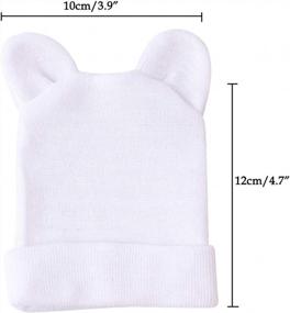 img 3 attached to Мягкие милые детские шапочки для новорожденных Aablexema для новорожденных от 0 до 3 месяцев