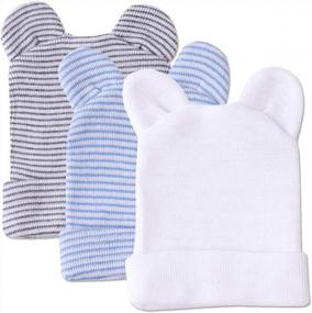 img 4 attached to Мягкие милые детские шапочки для новорожденных Aablexema для новорожденных от 0 до 3 месяцев