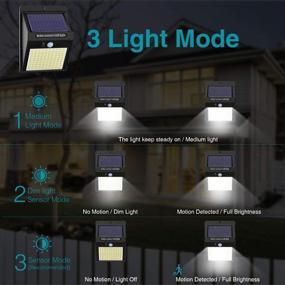 img 1 attached to 100LED Outdoor Solar Security Lights, 6 Pack Wireless IP65 Waterproof Motion Sensor Wall Light For Front Door, Backyard, Garage, Deck - 3 Modes