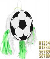auihiay soccer ball pinata for boys, football pinata with number stickers, soccer ball pinata for birthday parties decoration, sports themed parties decoration logo