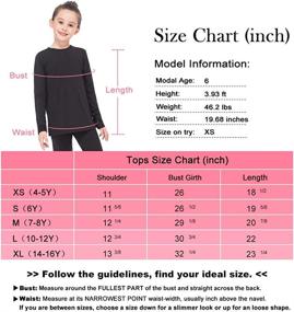 img 1 attached to MANCYFIT Girls' Activewear Thermal Baselayer Undershirts for Optimal Comfort