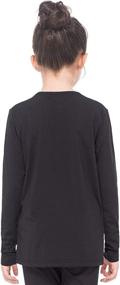 img 2 attached to MANCYFIT Girls' Activewear Thermal Baselayer Undershirts for Optimal Comfort