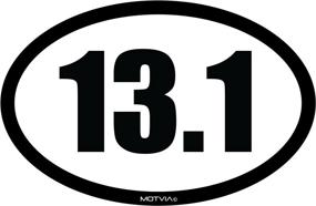 img 4 attached to 🏃 Motvia 13.1 Oval Car Magnet - Half Marathon