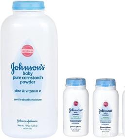 img 1 attached to 👶 Johnson's Pure Cornstarch Baby Powder 15 Oz + Travel Size 1.5 Oz, 2 pk - The Perfect Combination for Tender Baby Skin