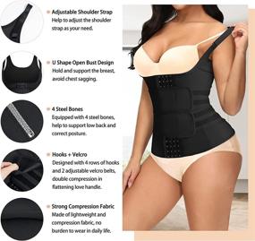 img 3 attached to Enhance Your Shape With CtriLady'S Double Compression Waist Trainer And Body Shaper For Women