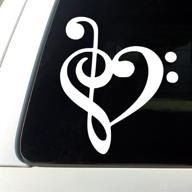 heart music bumper sticker decal logo