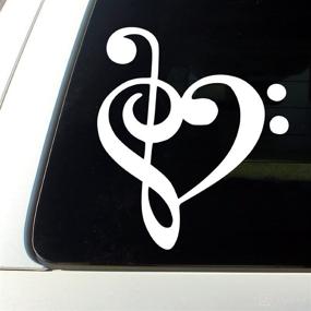 img 2 attached to Heart Music Bumper Sticker Decal