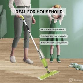 img 2 attached to 🧹 TWINRUN Microfiber Spray Mop with 2 Refillable Water Bottles (650 ML) - Complete Hardwood Floor Cleaning Kit with 4 Washable Wet Dry Pads