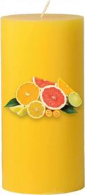 img 4 attached to Citrus Grove Scented Pillar Candle - Handcrafted In USA By CandleNScent