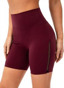 img 4 attached to Get Ultimate Comfort With Lavento Women'S High Waisted Yoga Biker Shorts - Available In 5" And 6" Inseam