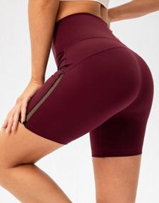 img 2 attached to Get Ultimate Comfort With Lavento Women'S High Waisted Yoga Biker Shorts - Available In 5" And 6" Inseam