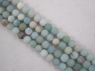 brcbeads 6mm natural amazonite gemstone beads matte blue/yellow 66pcs 15.5'' jewelry making supply logo