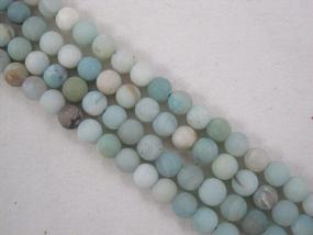 img 3 attached to BRCbeads 6Mm Natural Amazonite Gemstone Beads Matte Blue/Yellow 66Pcs 15.5'' Jewelry Making Supply