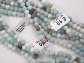 img 1 attached to BRCbeads 6Mm Natural Amazonite Gemstone Beads Matte Blue/Yellow 66Pcs 15.5'' Jewelry Making Supply
