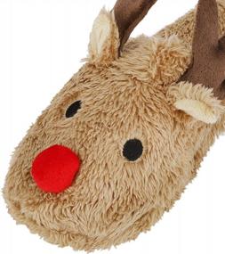 img 1 attached to Cute And Cozy: Holiberty Women'S Memory Foam Reindeer Slippers For Warm Winter Feet
