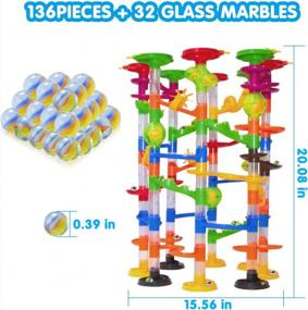 img 2 attached to 168Pcs Gifts2U STEM Learning Educational Construction Marble Run Toy Set - Includes 136 Translucent Plastic Pieces And 32 Glass Marbles - Fun Parent-Child Game And Building Block Toy