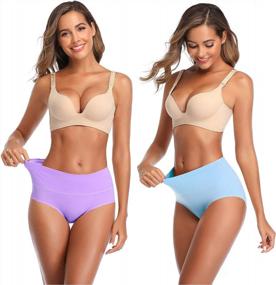 img 2 attached to Soft Stretch Breathable Ladies Panties: Womens Underwear Cotton Full Briefs - No Muffin Top!