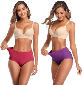 img 3 attached to Soft Stretch Breathable Ladies Panties: Womens Underwear Cotton Full Briefs - No Muffin Top!