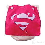 🦸 bumkins cloth diaper snap all-in-one (aio) or pocket with cape - dc comics superman pink - 7-28lbs logo
