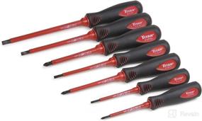 img 2 attached to 🔧 TITAN 17237 Insulated Electrical Screwdriver Set: Complete 7 Piece Kit for Safe Electrical Work