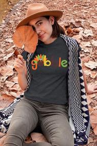 img 1 attached to Funny Thanksgiving T-Shirt For Women: Gobble Up The Laughs With This Turkey Graphic Tee