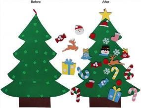 img 2 attached to Набор елочных игрушек Aytai из войлока с украшениями для детей - идеальный рождественский подарок и украшения для дверей/стен для празднования Нового года