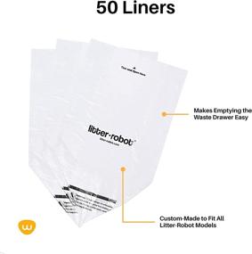 img 2 attached to Whisker Litter-Robot Waste Drawer Liners - 50-Pack Litter Box Liner Bags for Litter-Robot 3, 9-11 Gallons Capacity