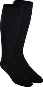 img 4 attached to NuVein 20-30 MmHg Compression Stockings For Women And Men - Knee Length, Closed Toe, Black, 2X-Large Support