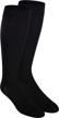 nuvein 20-30 mmhg compression stockings for women and men - knee length, closed toe, black, 2x-large support logo