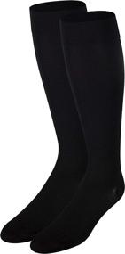 img 1 attached to NuVein 20-30 MmHg Compression Stockings For Women And Men - Knee Length, Closed Toe, Black, 2X-Large Support