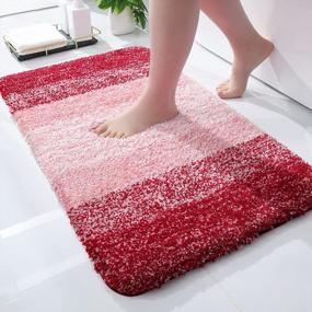 img 4 attached to Experience Ultimate Comfort With OLANLY Luxury Bathroom Rug Mat-Extra Soft And Absorbent Microfiber Bath Rugs