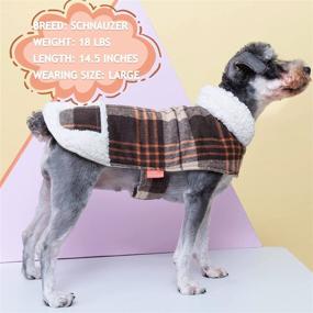 img 1 attached to 🐾 Ultimate Winter Protection: KYEESE Dog Jacket Checked Plaid for Large Dogs with Leash Hole and Pockets - Windproof, Soft Lined Coats for Cold Weather