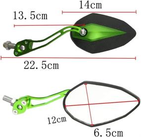 img 3 attached to ESUPPORT Green Motorcycle Motorbike 8Mm 10Mm Rearview Side Mirror ATV Scooter