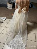 img 1 attached to Abaowedding Kids Trailing Gowns with Lace Embroidery and Sheer Long Sleeves review by James Maruffo
