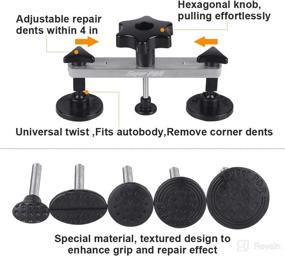 img 1 attached to Paintless Dent Repair Kit - Dent Puller Set for Auto Body Hail Damage, Door Dings, and Other Metal Surface Repairs