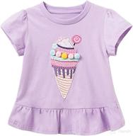 🦄 toddler baby girl ruffle sleeve cotton t shirts: adorable unicorn dinosaur tank tops логотип