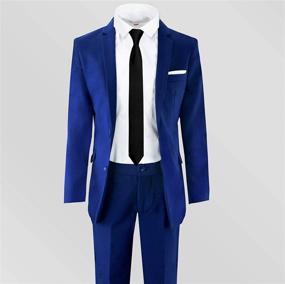 img 1 attached to Black Bianco Signature Complete Outfit Boys' Clothing ~ Suits & Sport Coats