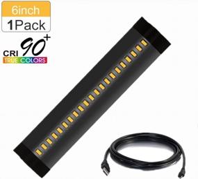 img 4 attached to Upgrade Your Kitchen With LightingWill'S Black 6 Inch LED Under Cabinet Lighting - CRI90 SMD2835, Warm White 3000K-3500K, 3W (5W Fluorescent Tube Equivalent), 160LM Under Counter Lighting