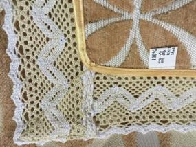 img 2 attached to OctoRose Chenille Lace Sectional Sofa Throw Covers Furniture Protector Sold By Piece Rather Than Set (Gold, 35X82)