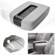 gray vinyl microfiber leather console replacement for chevy silverado, tahoe, suburban, avalanche & gmc yukon, sierra 2007-2013 - kbh auto center console armrest cover логотип