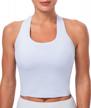 lavento women's crop top workout active running yoga tank tops - athletic performance training gym shirt logo
