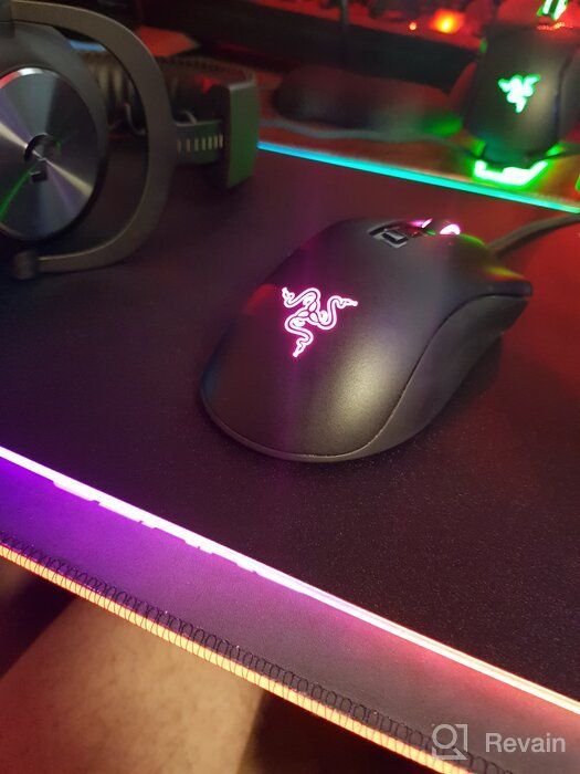 img 3 attached to Improved Razer DeathAdder V2 Gaming Mouse: Advanced 20K DPI Optical Sensor - Fastest Gaming Mouse Switch 🖱️ - Vibrant Chroma RGB Lighting - 8 Customizable Buttons - Enhanced Rubberized Side Grips - Sleek Classic Black review by Danish Affndy ᠌