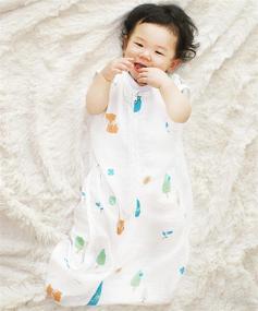 img 1 attached to 👶 1st Laugh Muslin Baby Sleeping Sack Bag: Lightweight Wearable Blanket for Restful Slumber