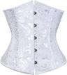 women's jacquard brocade waist training corset with lace up boning 1 logo