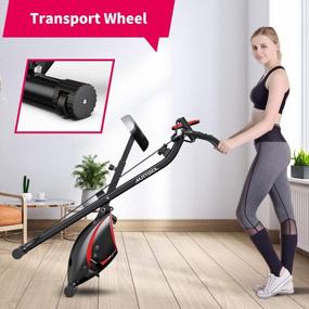 img 2 attached to Murtisol 2-IN-1 Magnetic Upright Workout Bike With Arm Exercise Resistance Bands ,LCD Monitor And Upgraded Comfort Seat, Foldable Exercise Bike With 8-Level Adjustable Magnetic Resistance For Home Gym For Men, Women & Seniors