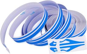 img 4 attached to 🚗 Blue Body Side Stripe Vinyl Decals for Vehicles, DIY Pin Striping Tape, Auto Pins Tripe Tape